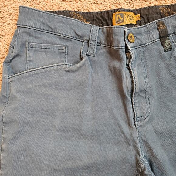 Flylow Habitat Shorts Mens L Blue Gray Chino Outdoor Casual Lightweight Hiking - Picture 2 of 10